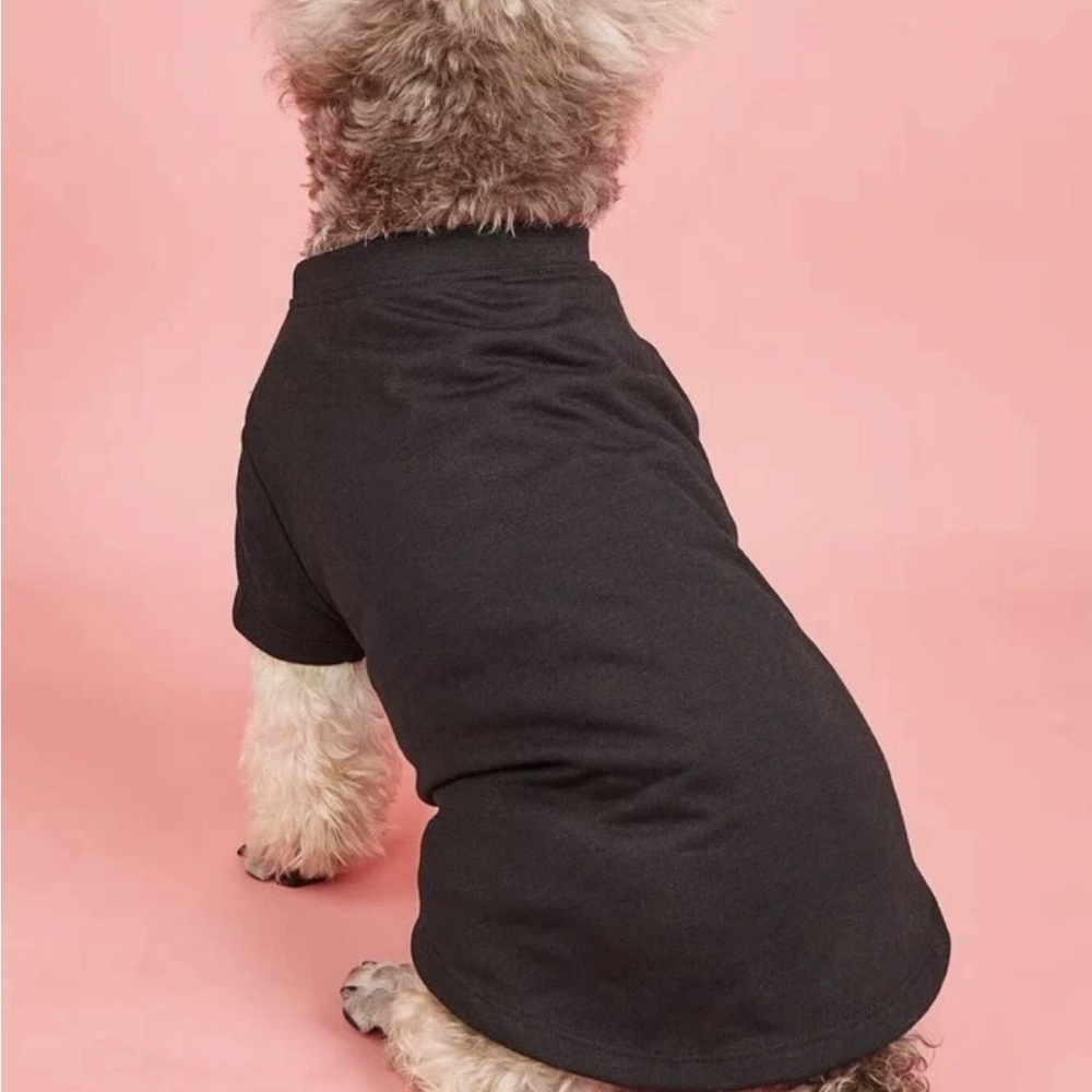 Small Dog Or Cat Pet Tee T-Shirt Best Friends Black Clothing - Picture 2 of 6